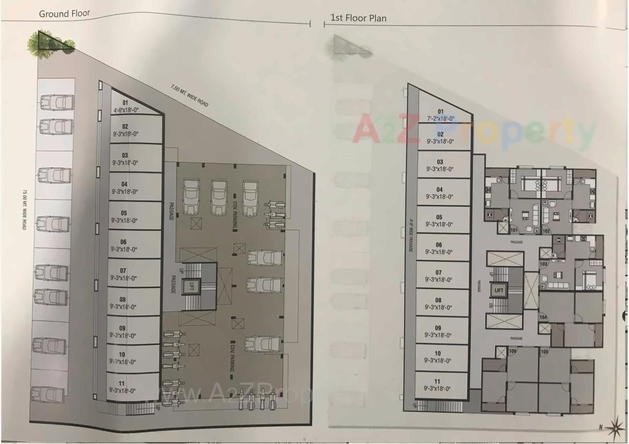 Layout of real estate project Amrapali Resicom located at Nimetha, Vadodara, Gujarat