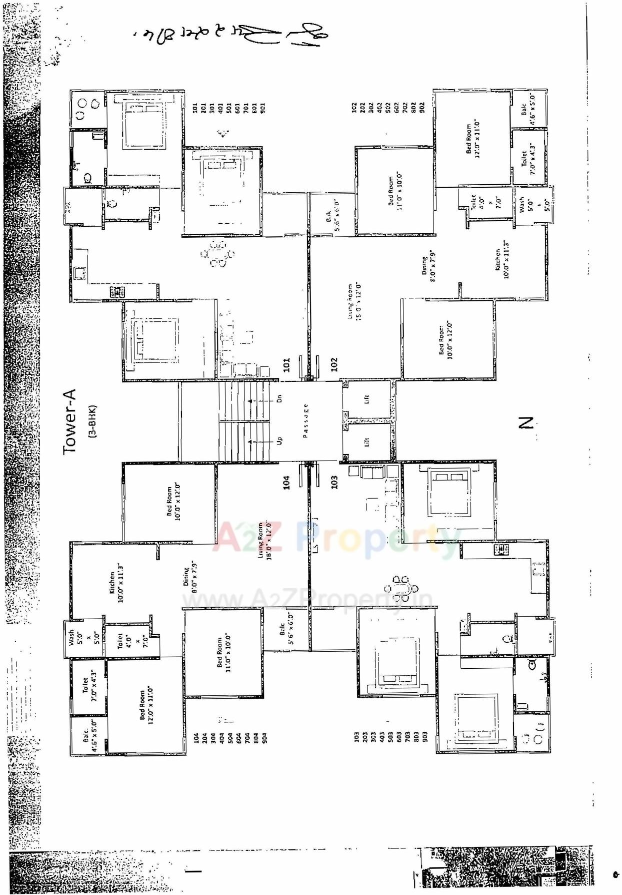 Layout of real estate project Anand Garden located at Gotri, Vadodara, Gujarat