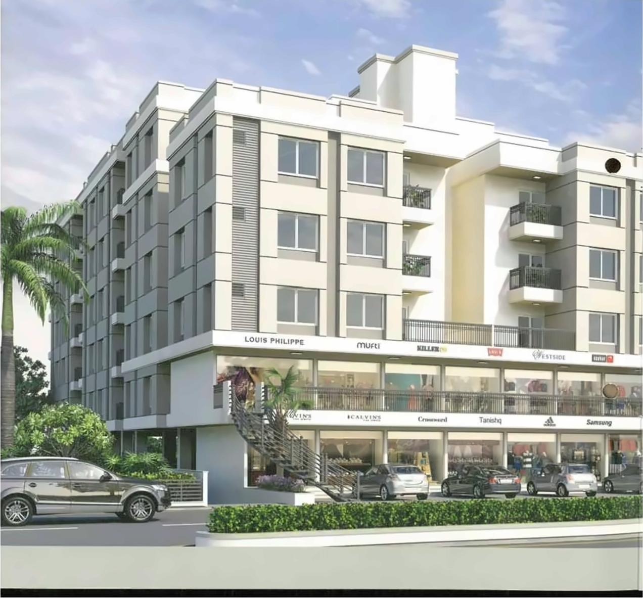 3D Elevation of real estate project Anand Kiran located at Bhayli, Vadodara, Gujarat