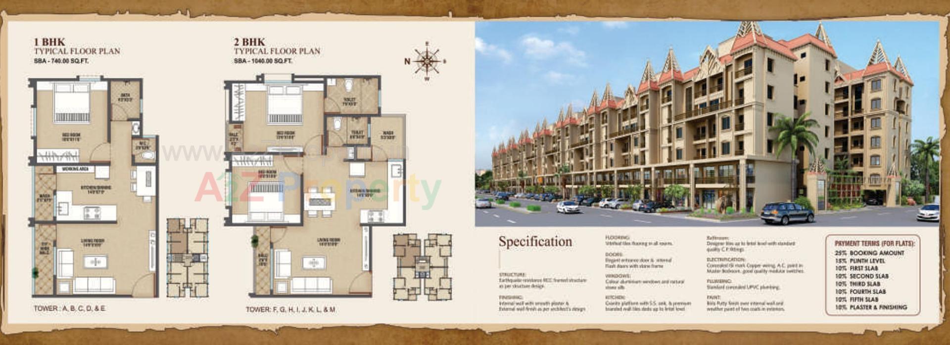 Layout of real estate project Ananta Safal located at Jesangpura-ajwa-road, Vadodara, Gujarat