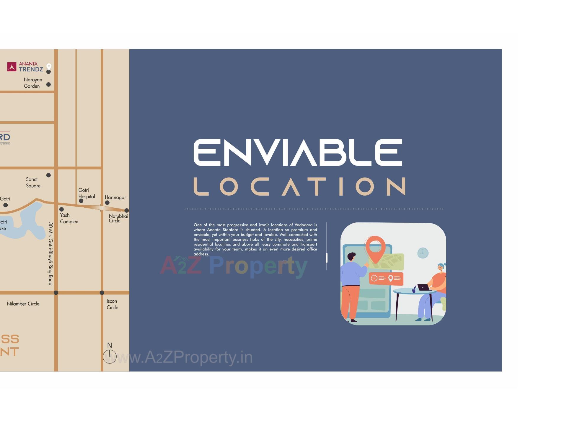 Layout of real estate project Ananta Stanford located at Gotri, Vadodara, Gujarat