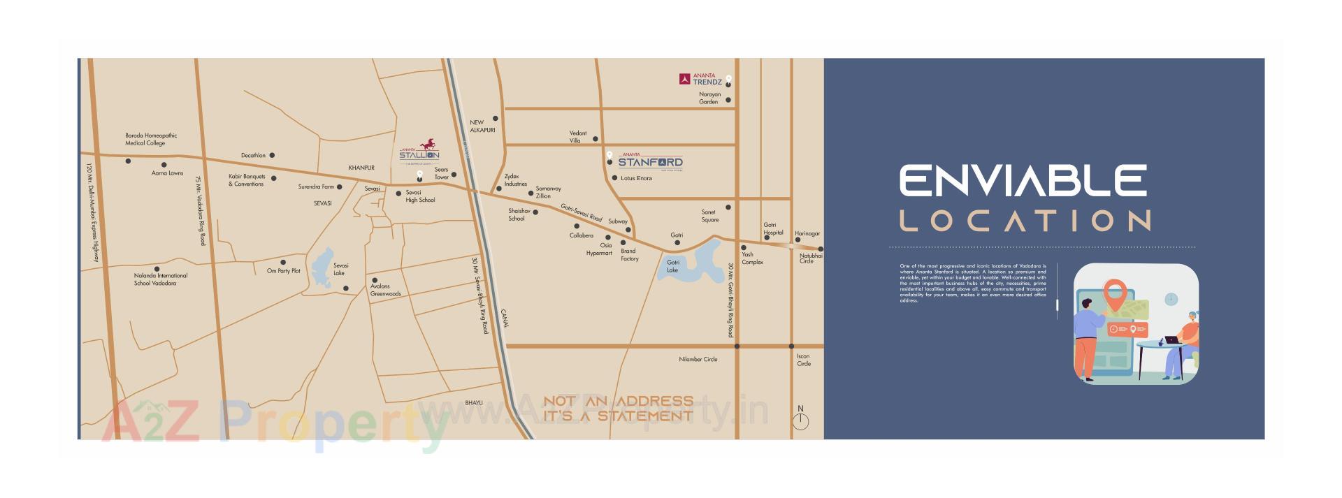  of real estate project Ananta Stanford located at Gotri, Vadodara, Gujarat