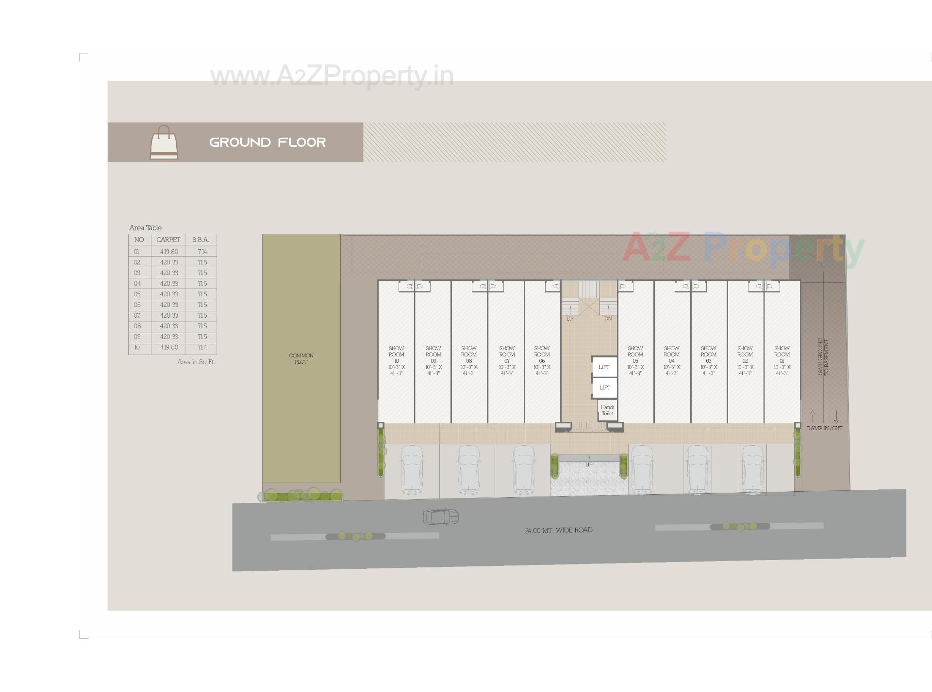 Layout of real estate project Ananta Stanford located at Gotri, Vadodara, Gujarat