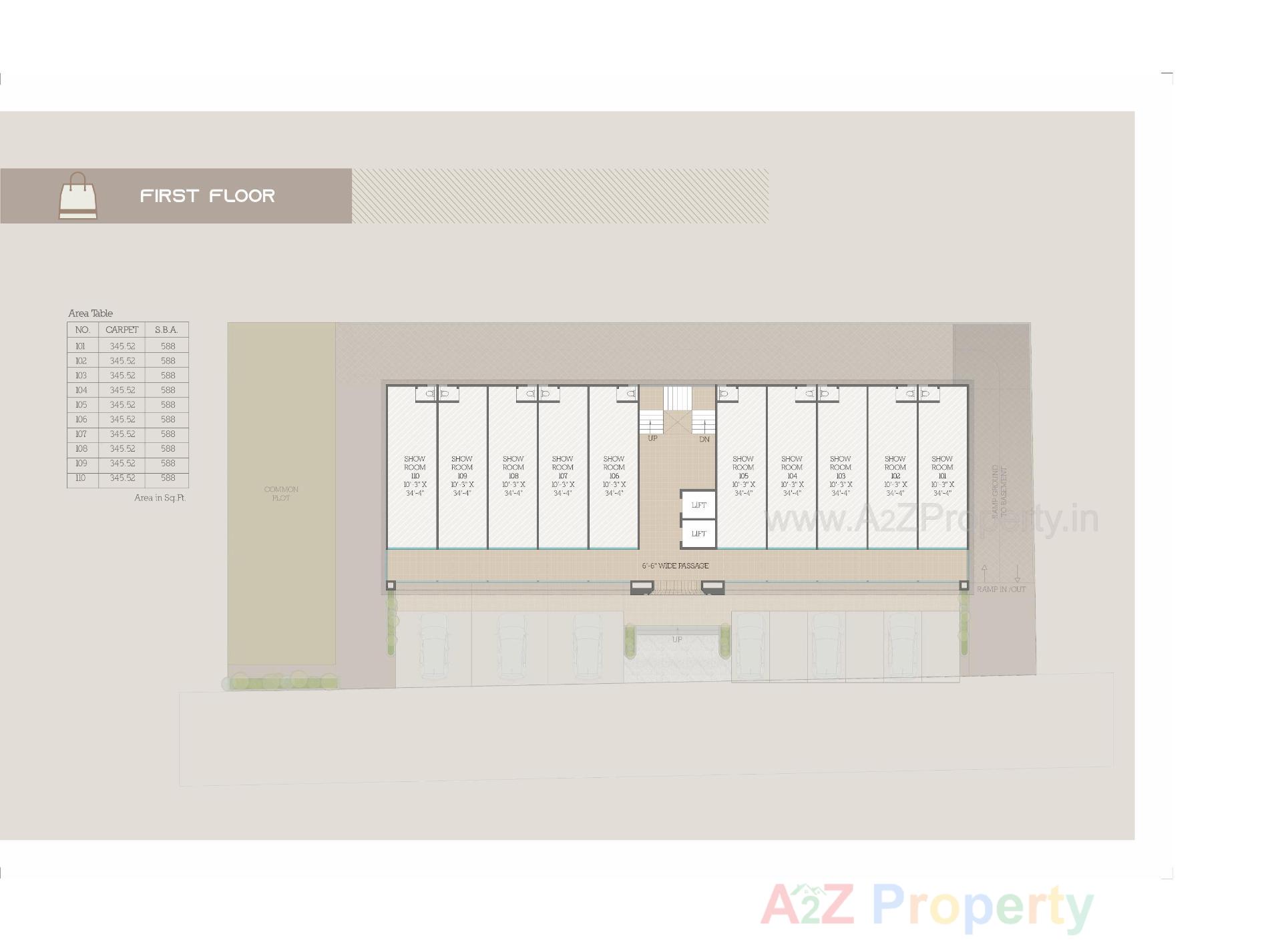 Layout of real estate project Ananta Stanford located at Gotri, Vadodara, Gujarat