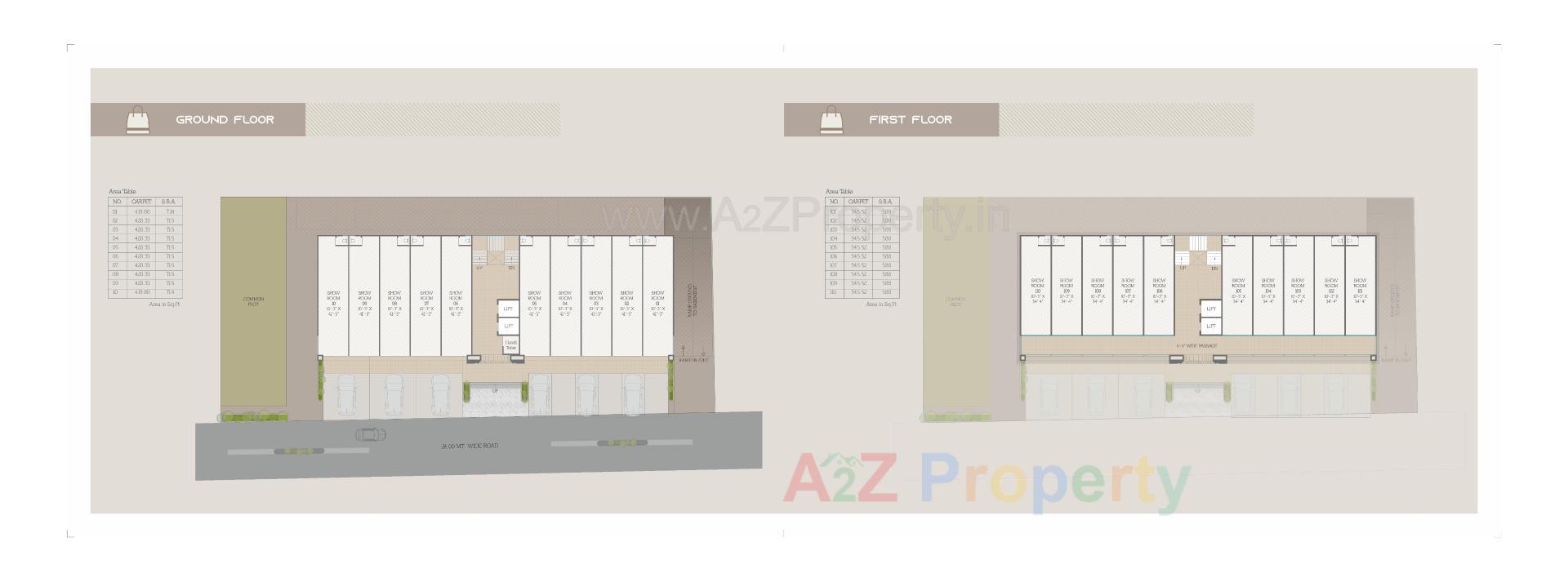 Layout of real estate project Ananta Stanford located at Gotri, Vadodara, Gujarat
