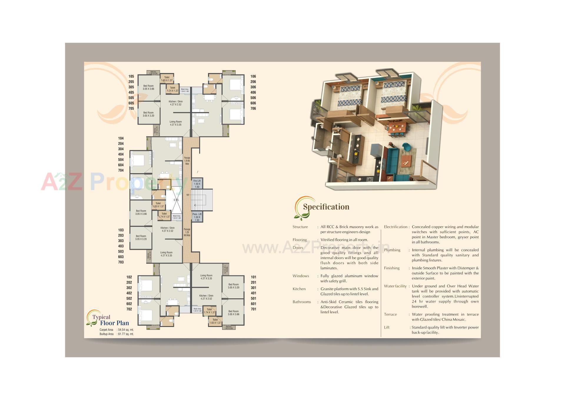Layout of real estate project Anantam Avenue located at Chhani, Vadodara, Gujarat