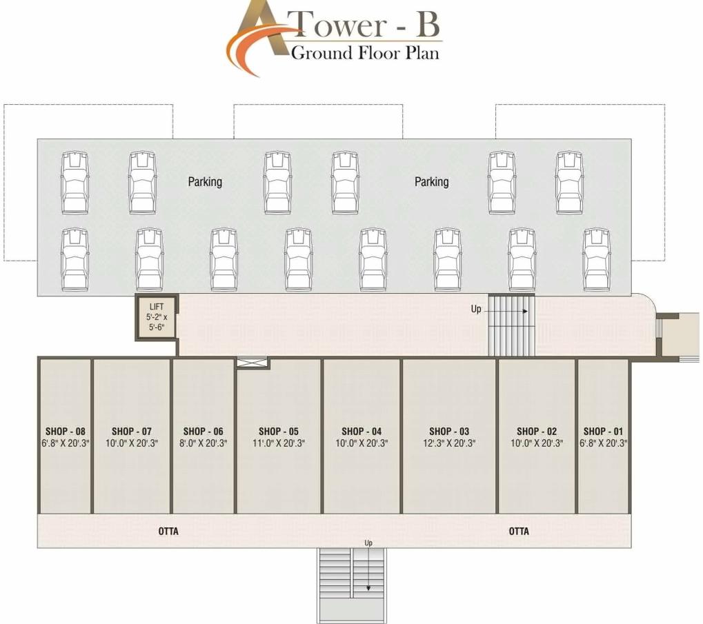 Layout of real estate project Anantam Residency located at Vadodara, Vadodara, Gujarat