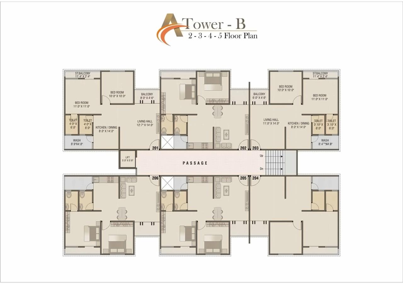 Layout of real estate project Anantam Residency located at Vadodara, Vadodara, Gujarat