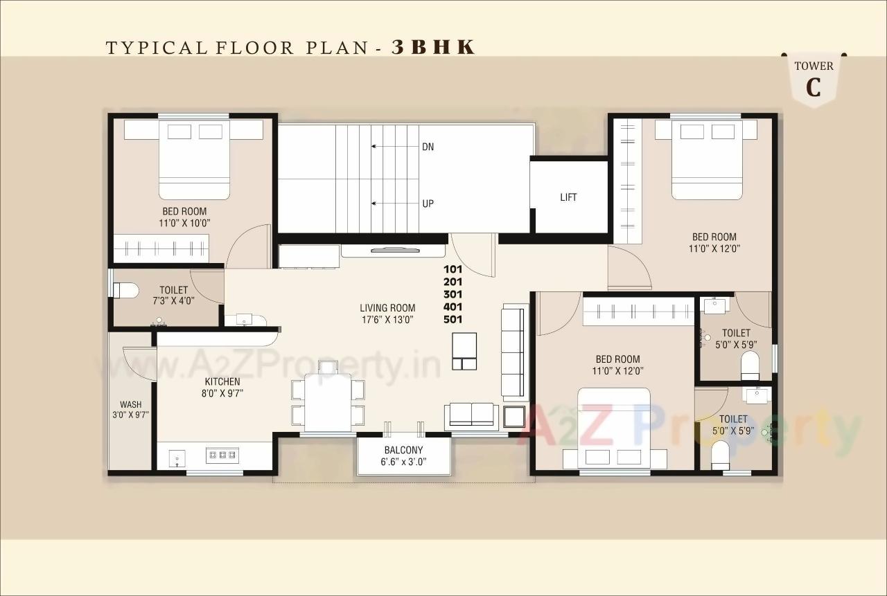 Layout of real estate project Ananya Heights located at Sayajipura, Vadodara, Gujarat