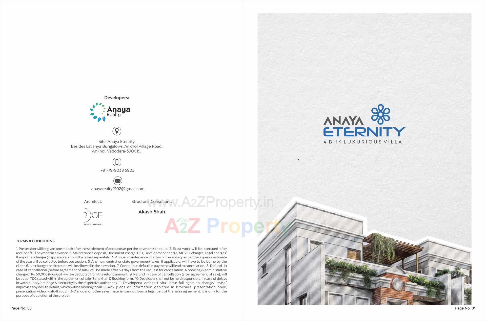  of real estate project Anaya Eternity located at Ankhol, Vadodara, Gujarat