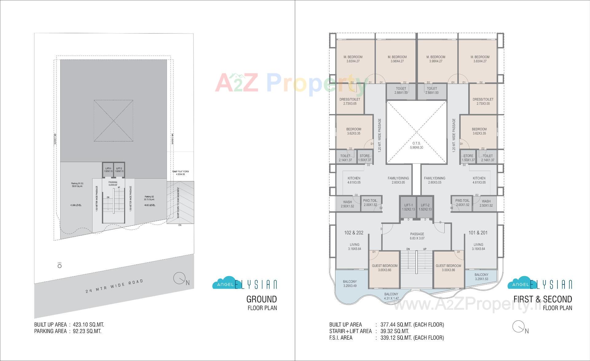 Layout of real estate project Angel Elysian located at Bhayli, Vadodara, Gujarat