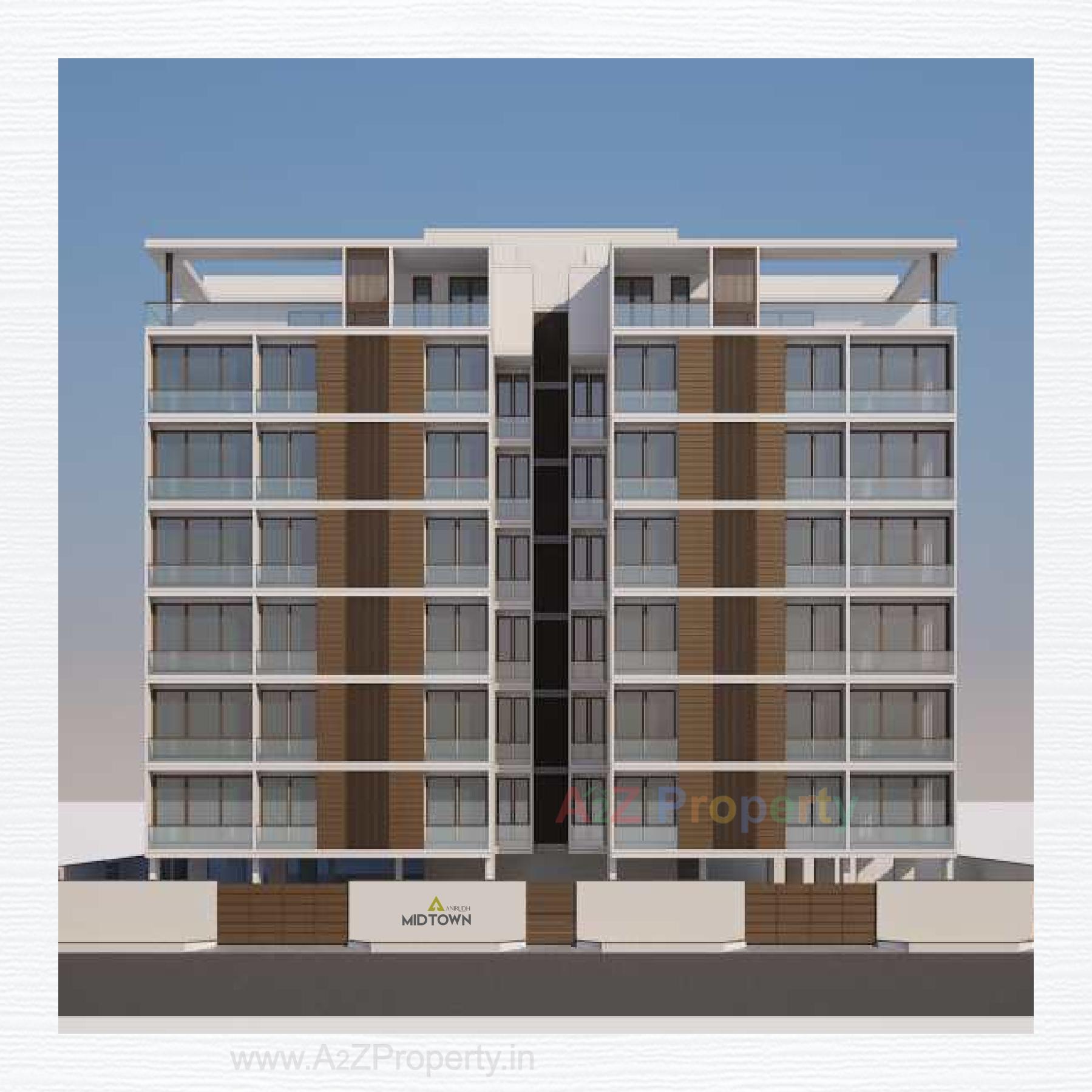 3D Elevation of real estate project Anirudh Midtown located at Kasba, Vadodara, Gujarat
