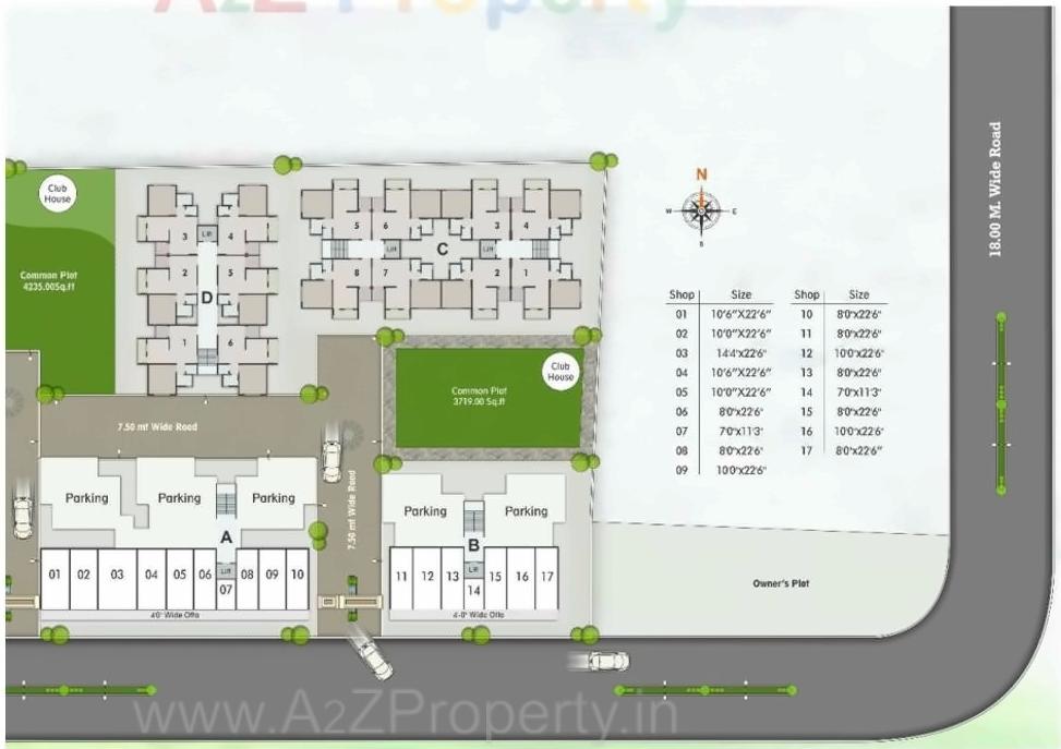 Layout of real estate project Anjani Homes located at Jambuva, Vadodara, Gujarat
