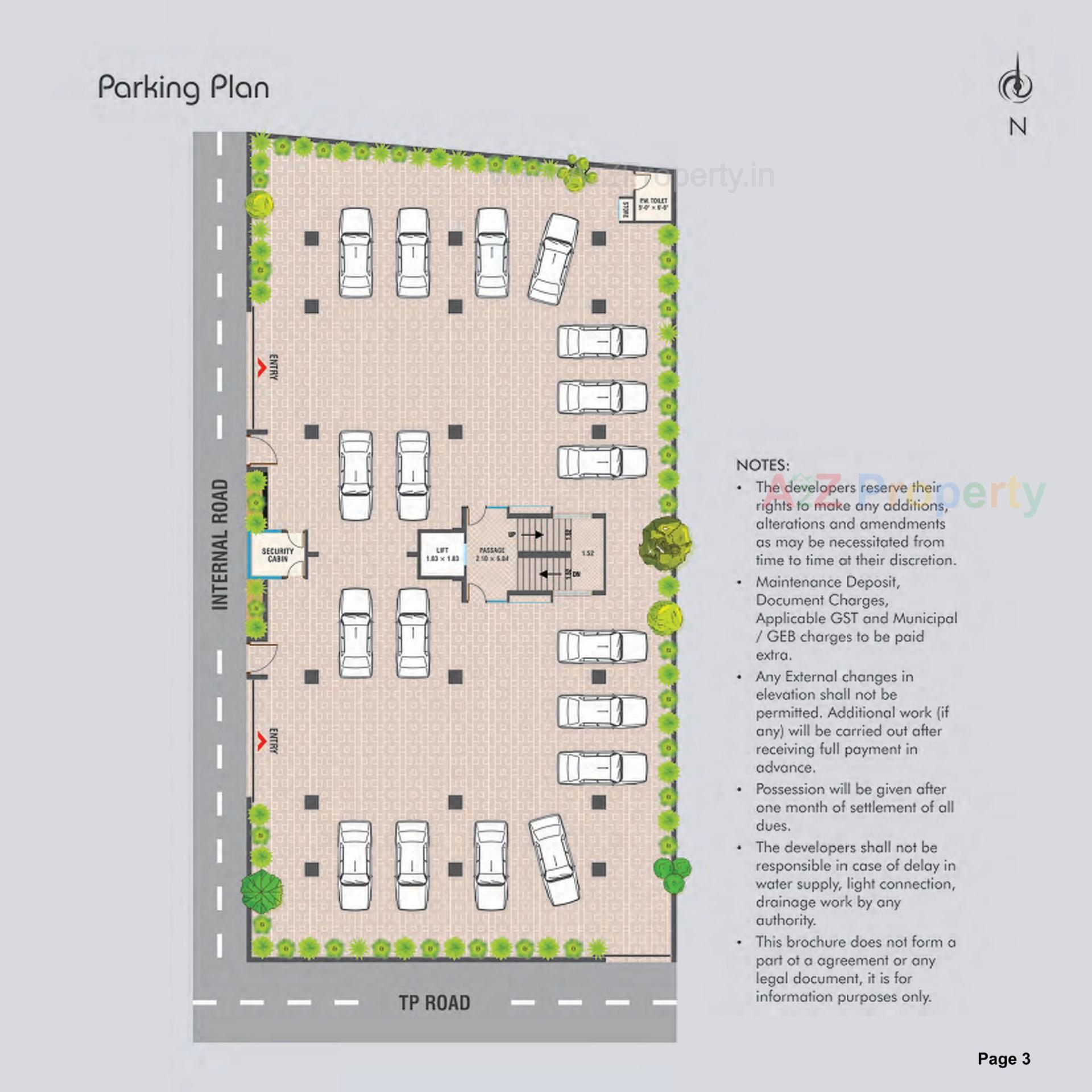 Layout of real estate project Antriksh Aura located at Akota, Vadodara, Gujarat