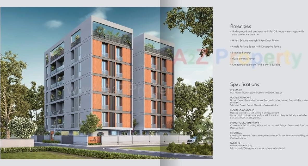 3D Elevation of real estate project Antriksh Trinity located at Vadodara, Vadodara, Gujarat