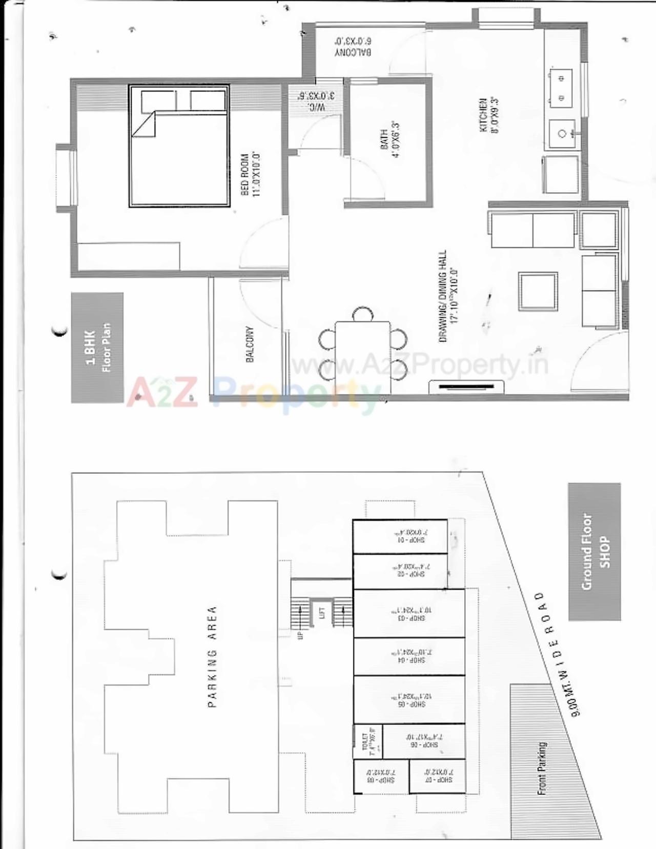 Layout of real estate project Apex Tower located at Kasba, Vadodara, Gujarat