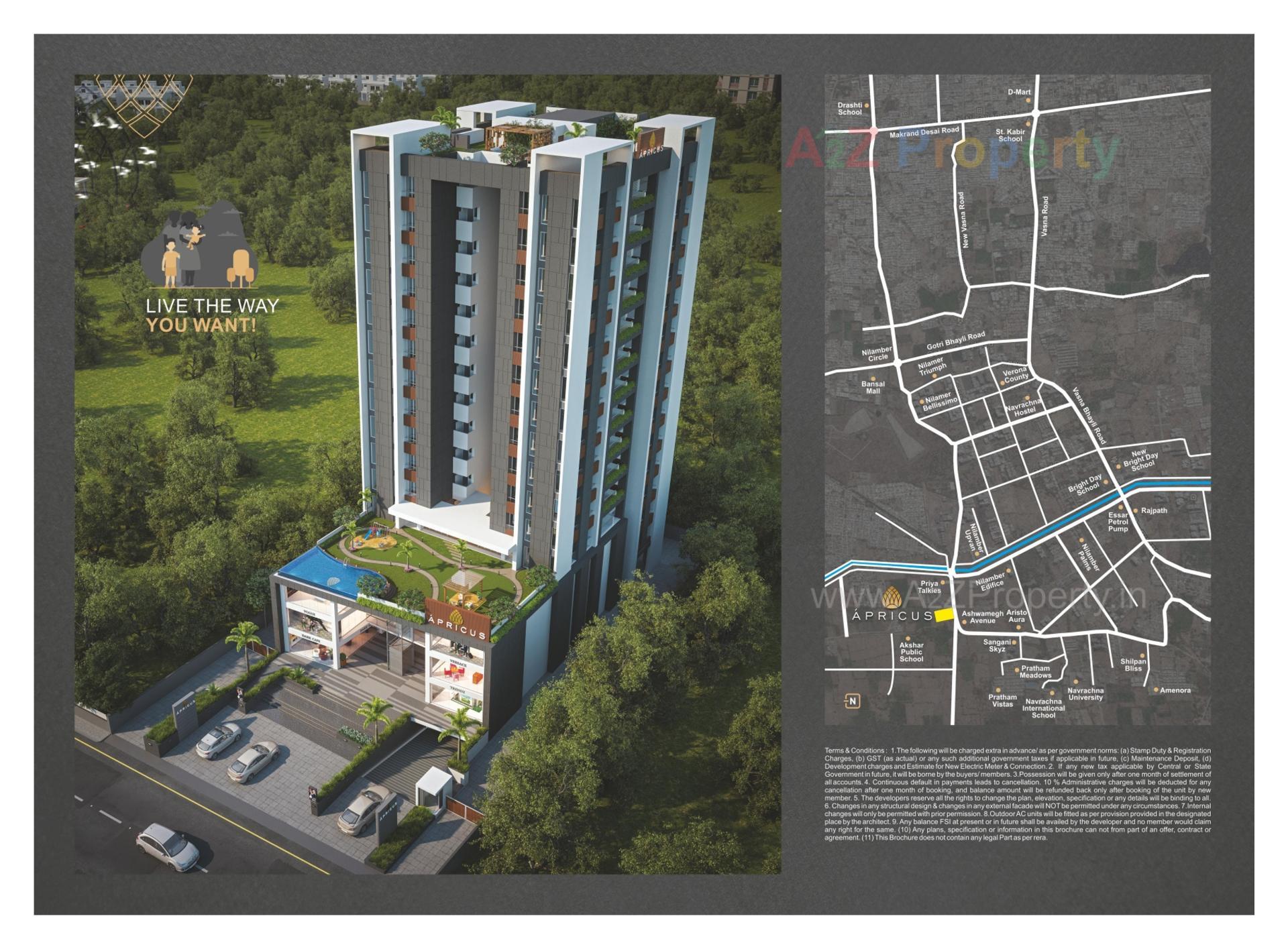 3D Elevation of real estate project Apricus located at Sevasi, Vadodara, Gujarat