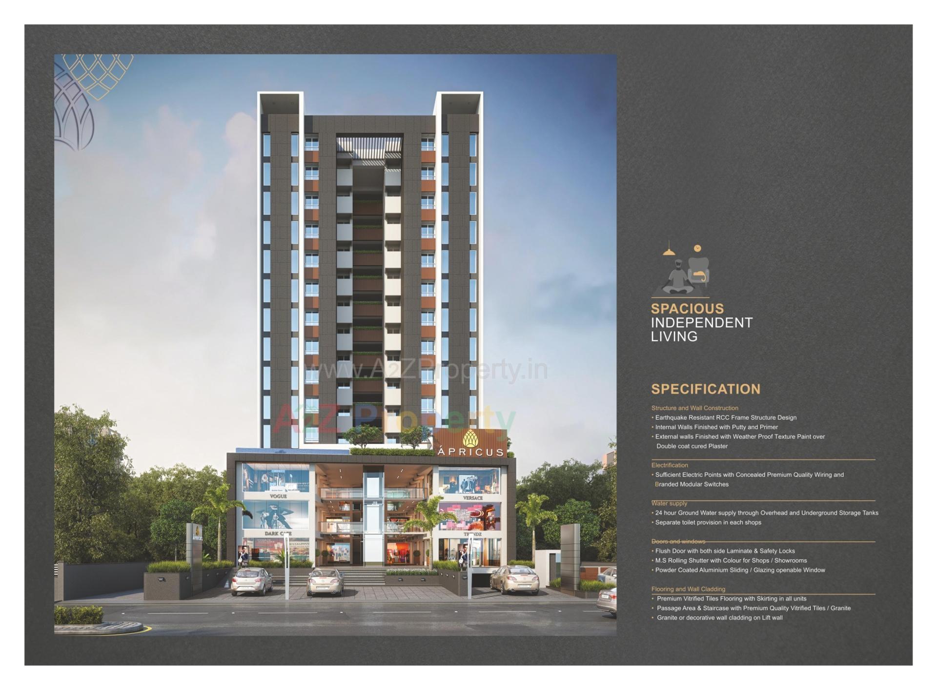 3D Elevation of real estate project Apricus located at Sevasi, Vadodara, Gujarat