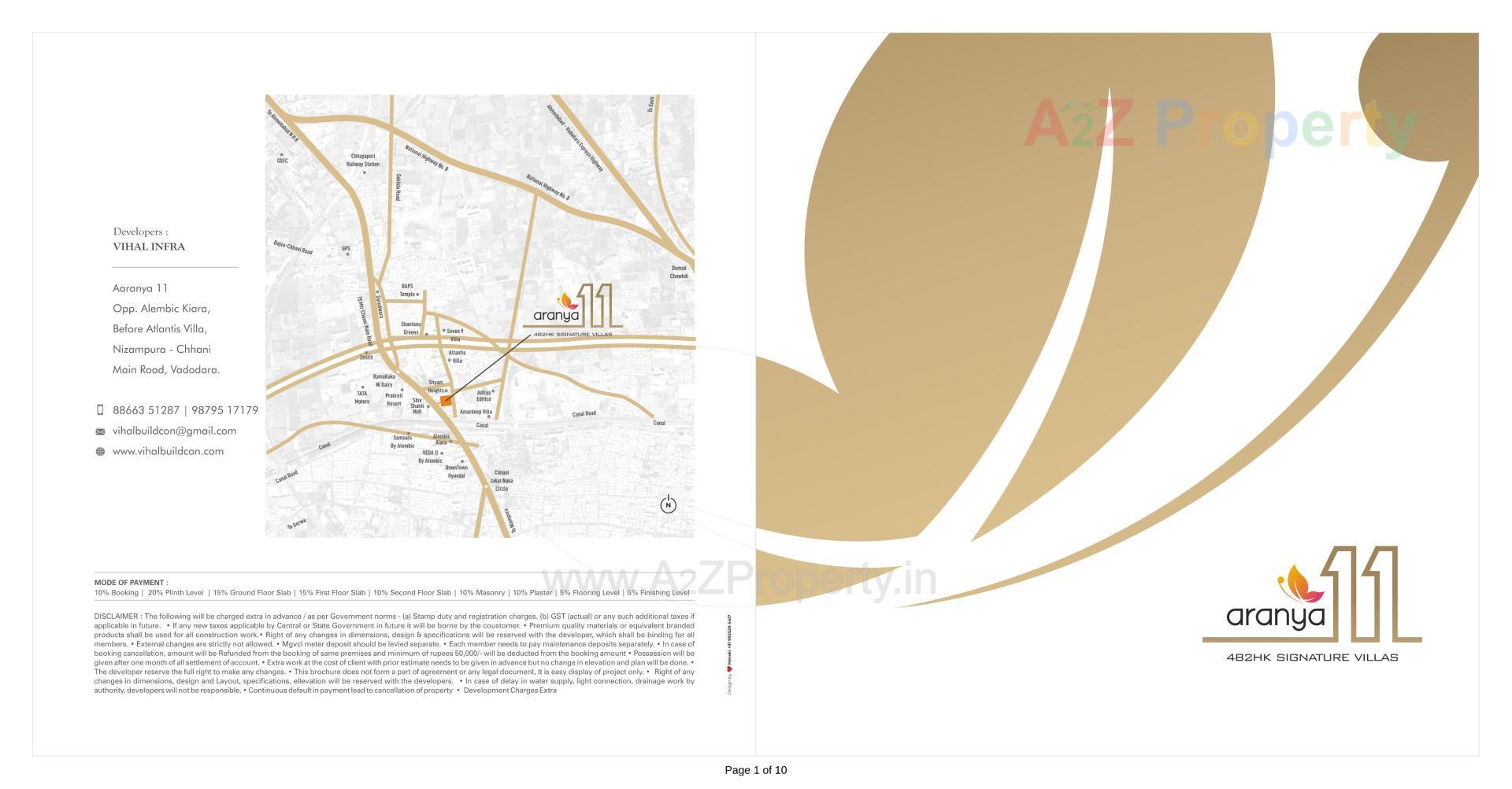  of real estate project Aranya located at Chhani, Vadodara, Gujarat