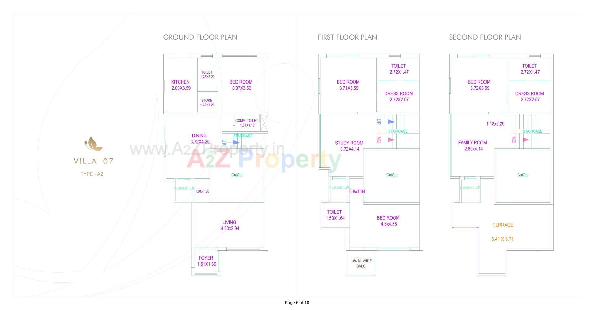 Layout of real estate project Aranya located at Chhani, Vadodara, Gujarat