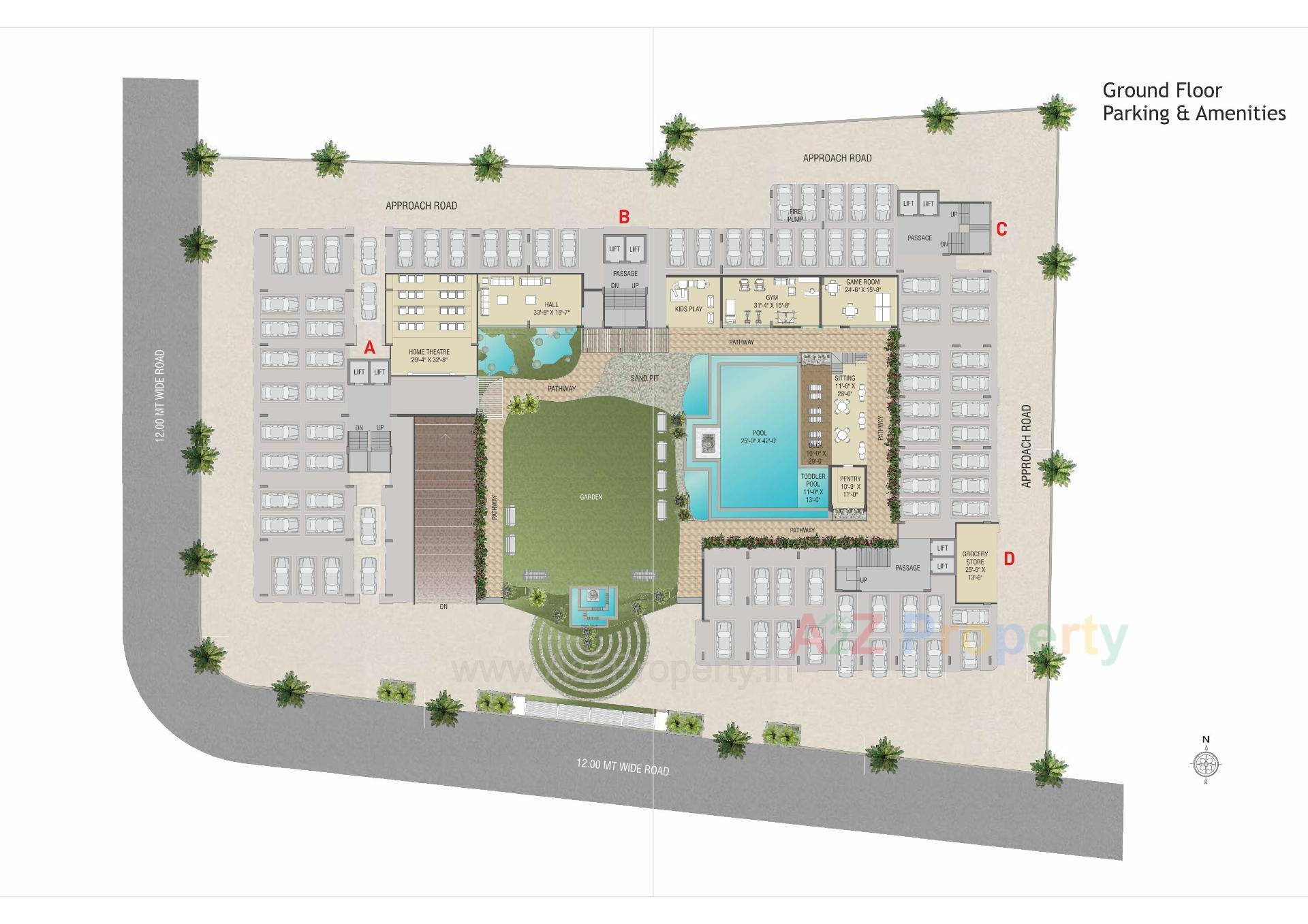 Layout of real estate project Aranya located at Vemali, Vadodara, Gujarat