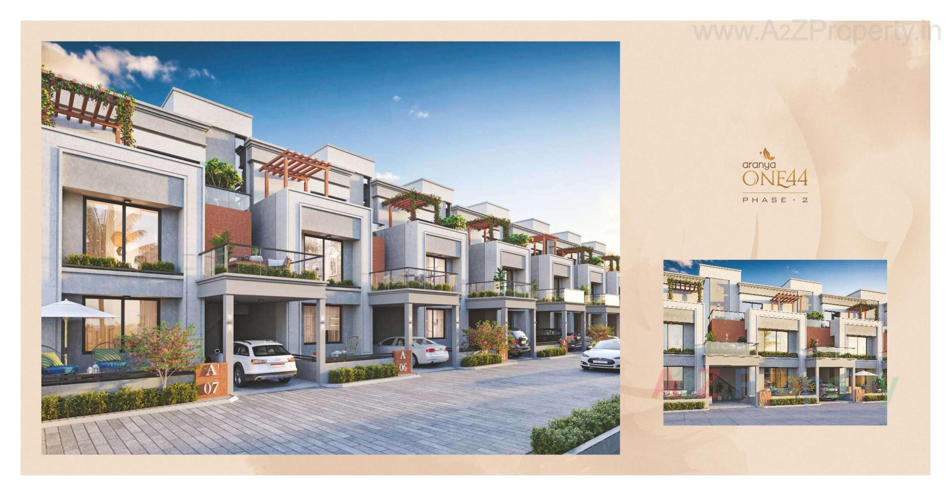 3D Elevation of real estate project Aranya One4 located at Bhayli, Vadodara, Gujarat
