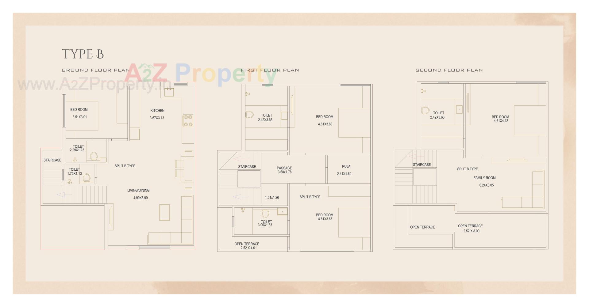 Layout of real estate project Aranya One4 located at Bhayli, Vadodara, Gujarat