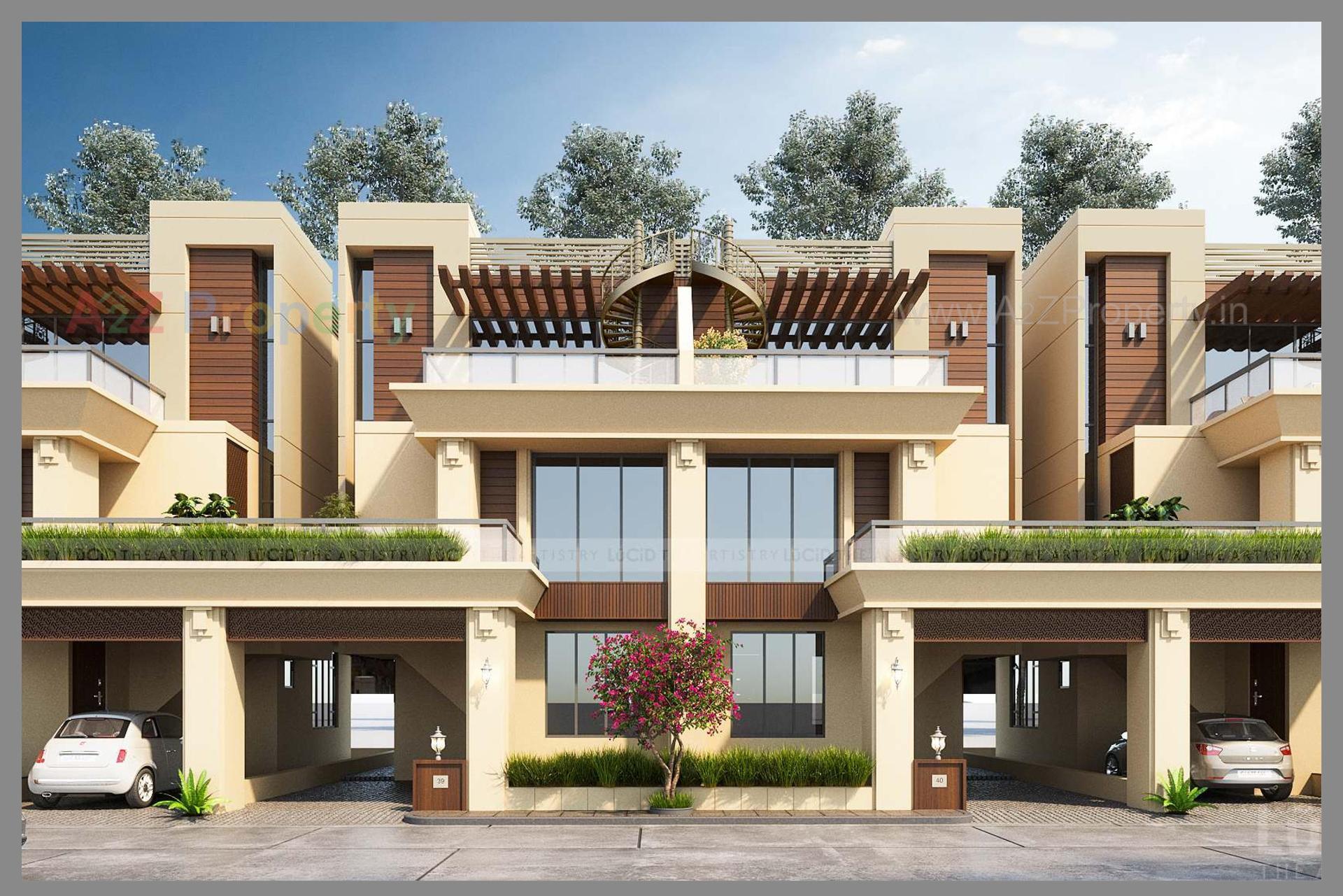 3D Elevation of real estate project Aranya One located at Bhayli, Vadodara, Gujarat