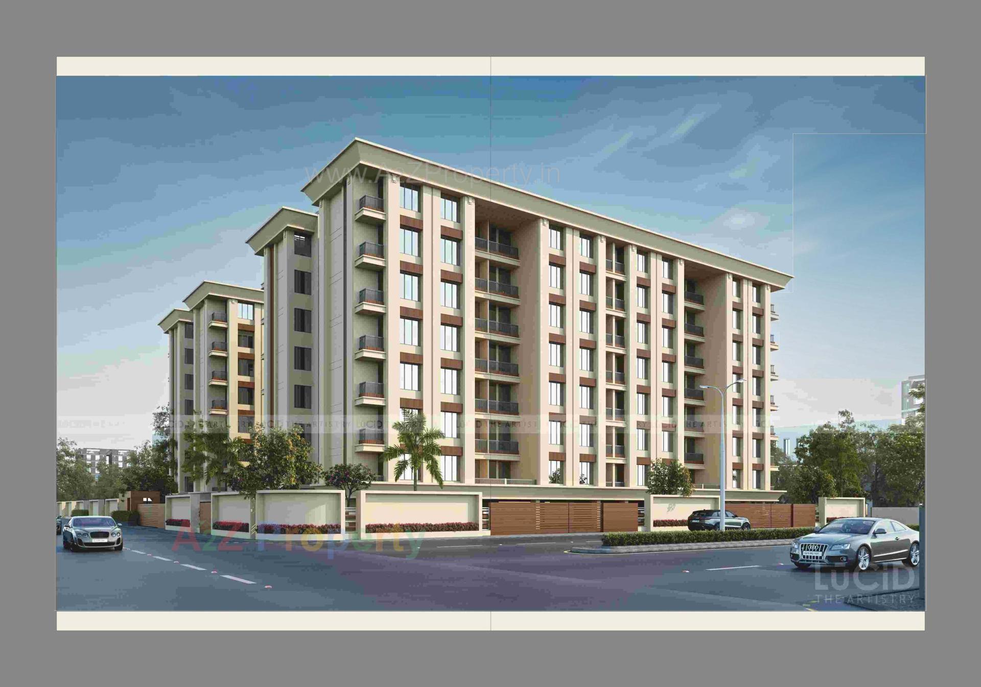 3D Elevation of real estate project Aranya One located at Bhayli, Vadodara, Gujarat