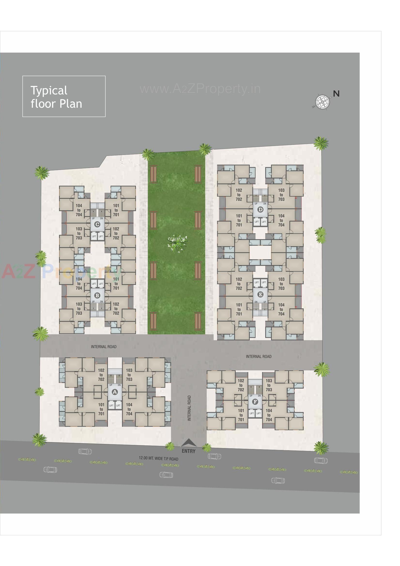 Layout of real estate project Aranya Spring located at Vemali, Vadodara, Gujarat
