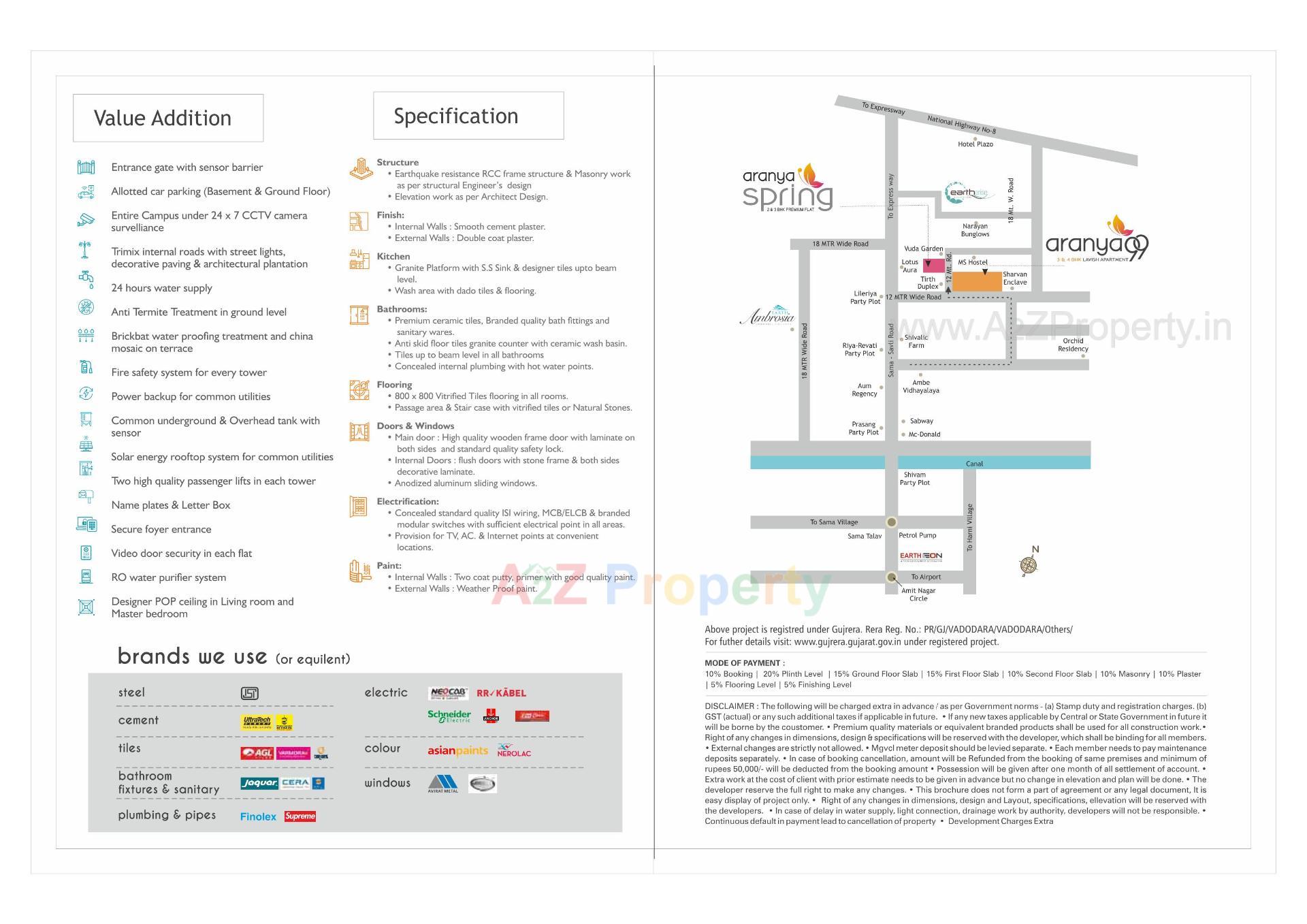  of real estate project Aranya Spring located at Vemali, Vadodara, Gujarat