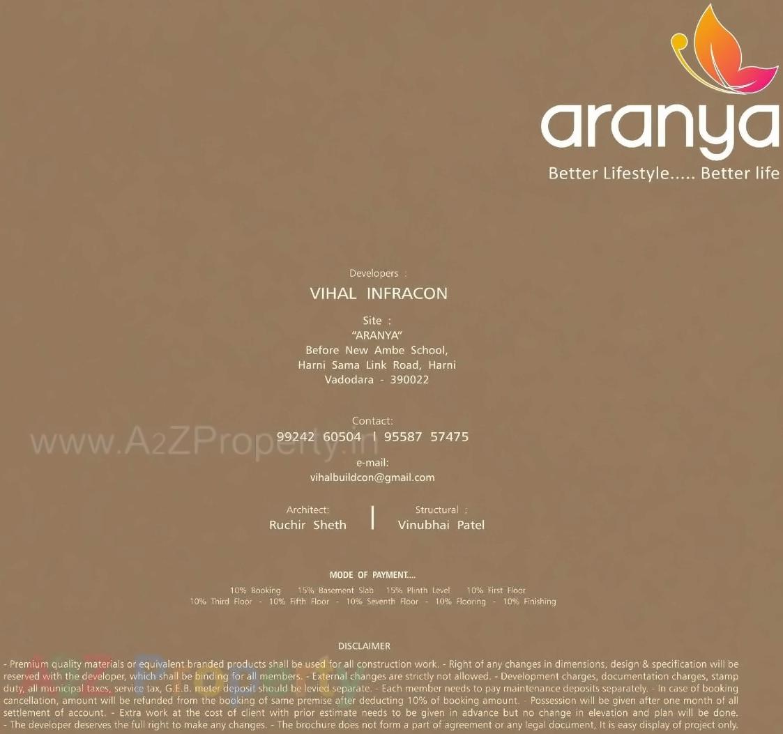  of real estate project Aranya located at Harni, Vadodara, Gujarat