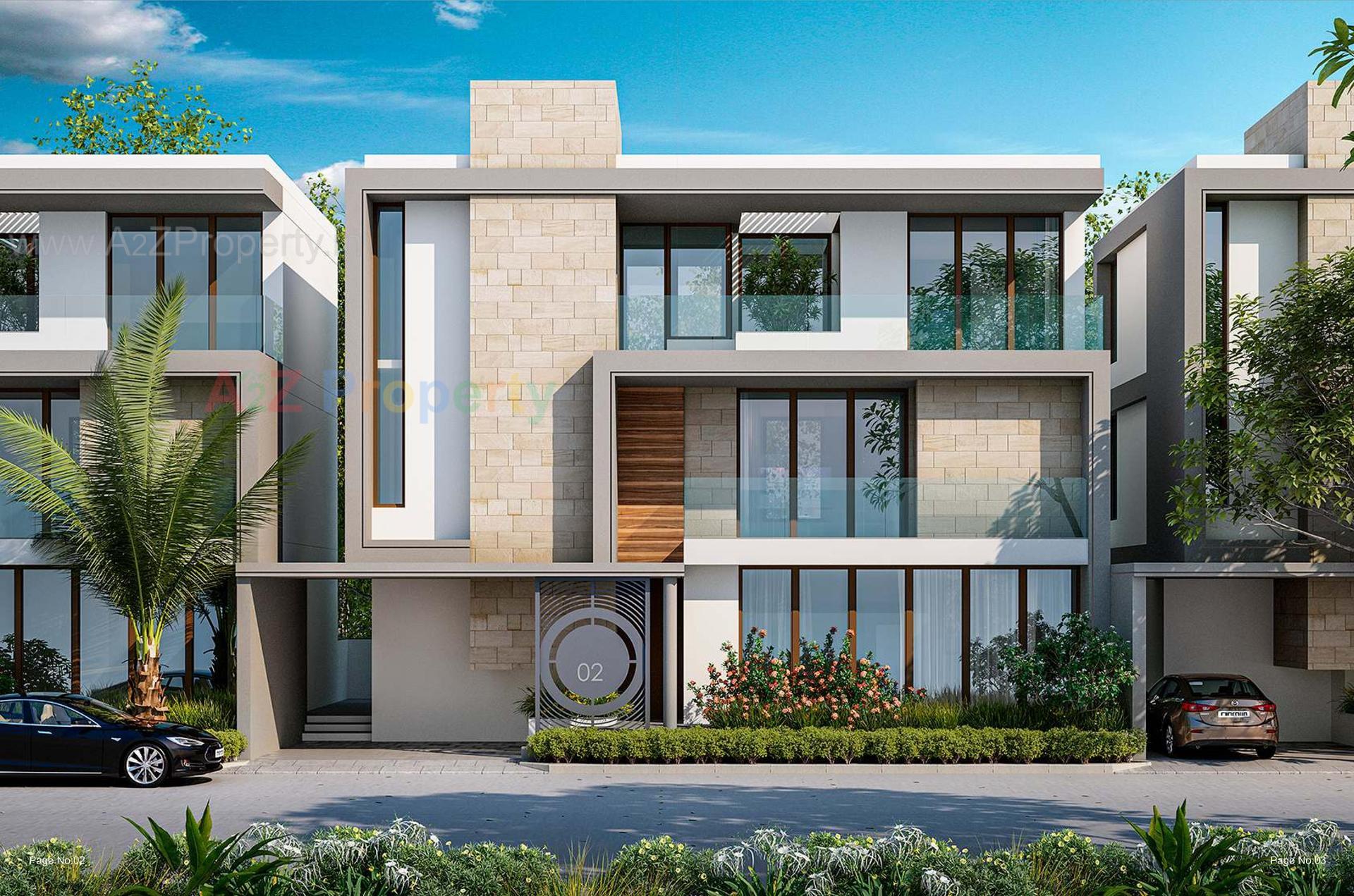 3D Elevation of real estate project Arcus Courtyard Ii located at Bhayli, Vadodara, Gujarat