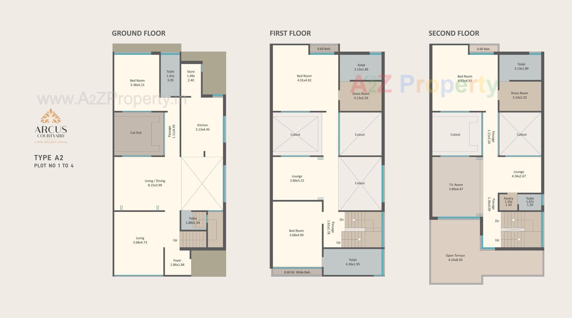 Layout of real estate project Arcus Courtyard located at Bhayli, Vadodara, Gujarat