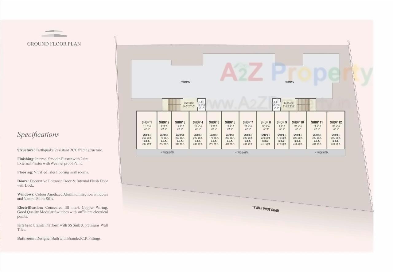 Layout of real estate project Aries Ambrosia located at Tandalaja, Vadodara, Gujarat