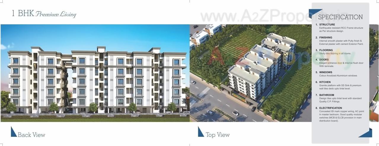 3D Elevation of real estate project Aries Heights located at Kasba, Vadodara, Gujarat