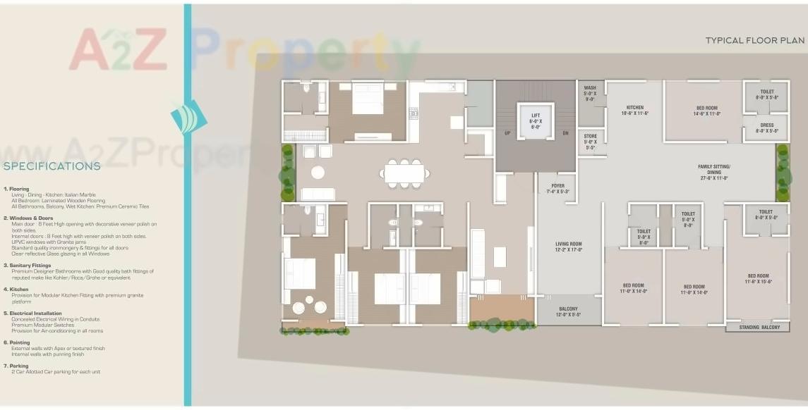 Layout of real estate project Aries Oasis located at Tandalji, Vadodara, Gujarat