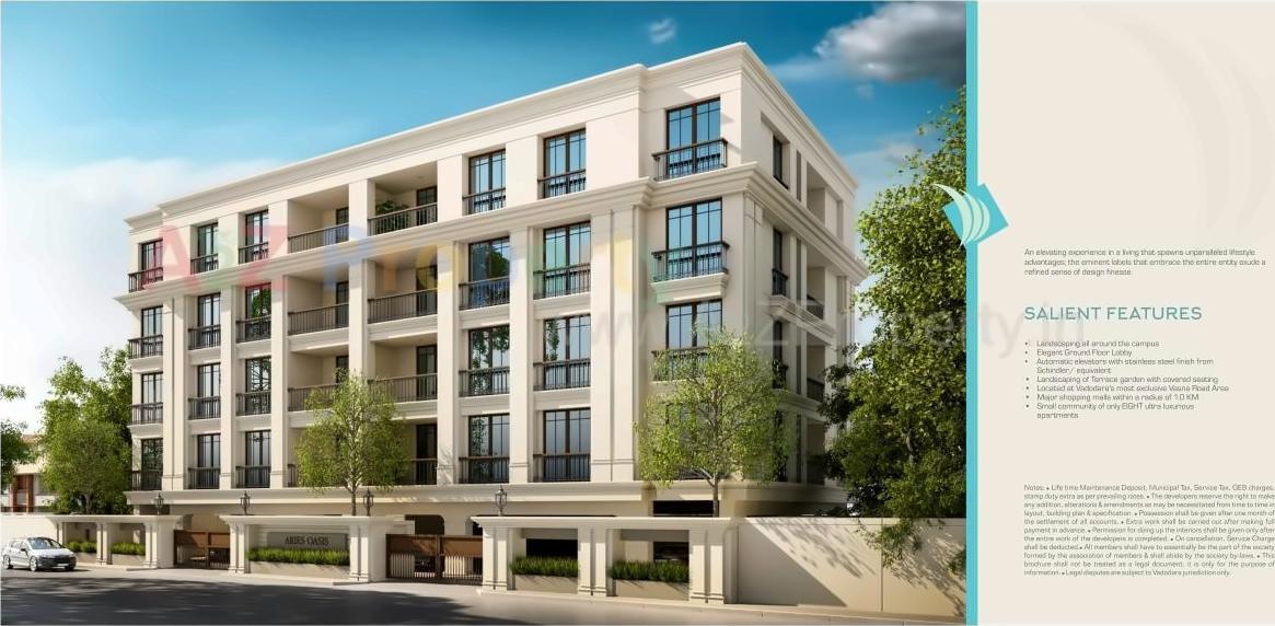 3D Elevation of real estate project Aries Oasis located at Tandalji, Vadodara, Gujarat