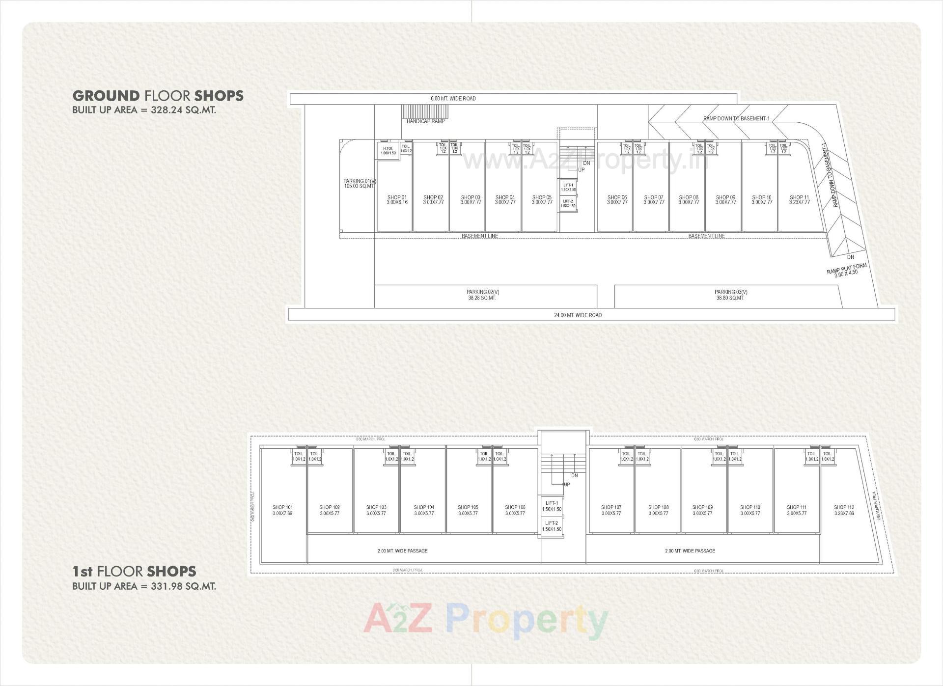 Layout of real estate project Aries Prime located at Tandalja, Vadodara, Gujarat