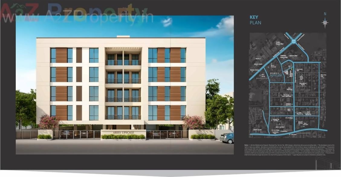 3D Elevation of real estate project Aries Upscale located at Wadiwadi, Vadodara, Gujarat