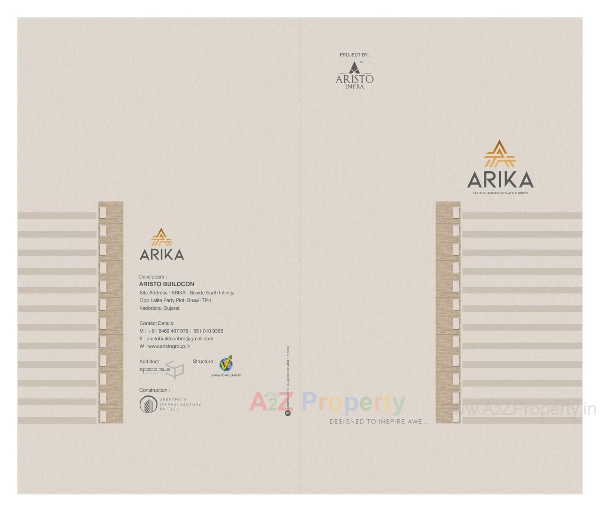  of real estate project Arika located at Bhayali, Vadodara, Gujarat