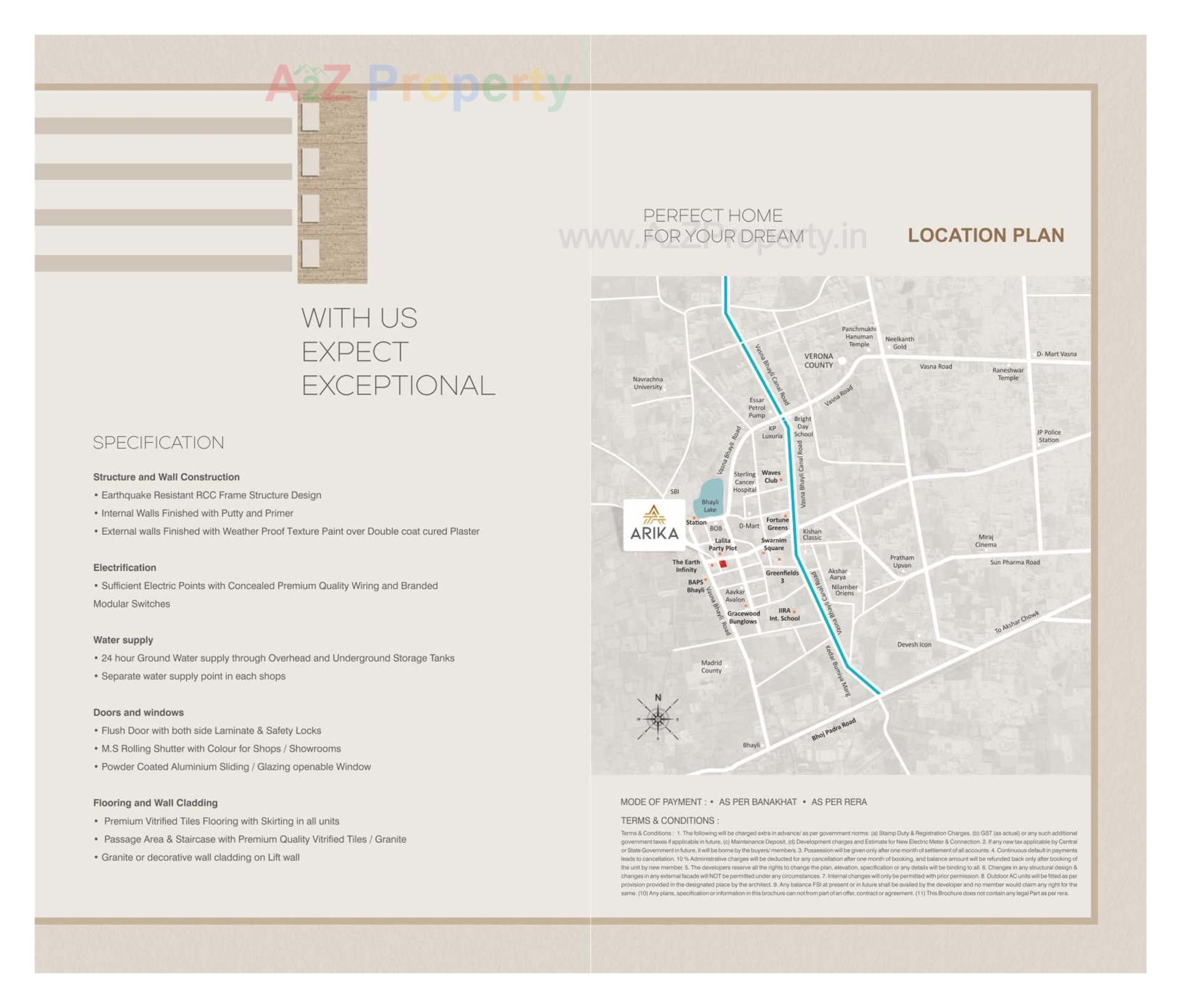  of real estate project Arika located at Bhayali, Vadodara, Gujarat