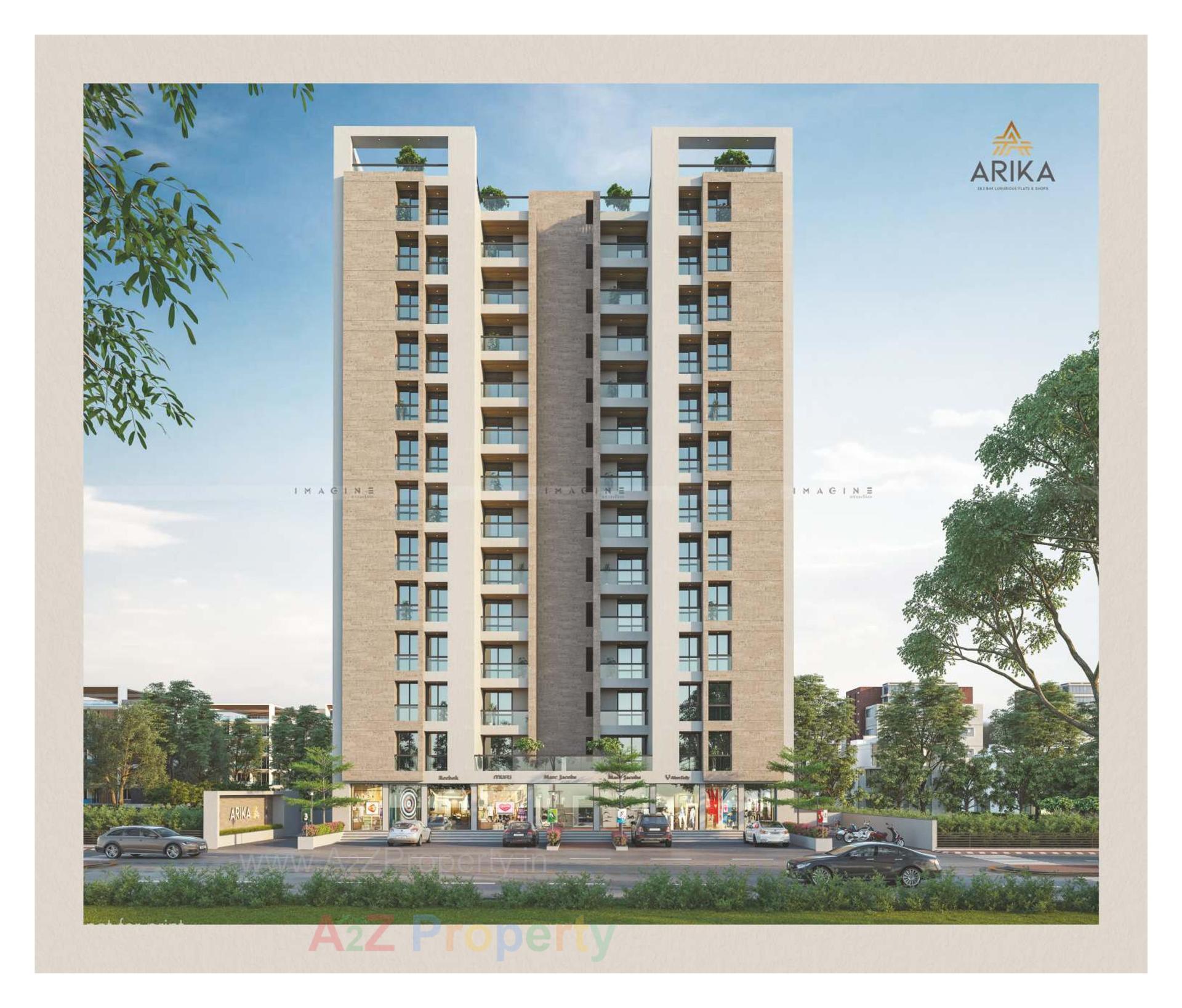 3D Elevation of real estate project Arika located at Bhayali, Vadodara, Gujarat