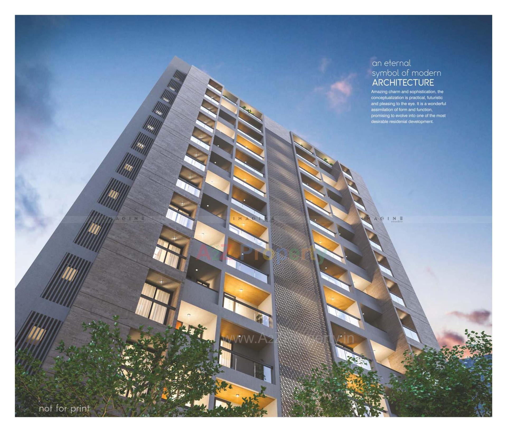 3D Elevation of real estate project Arika located at Bhayali, Vadodara, Gujarat