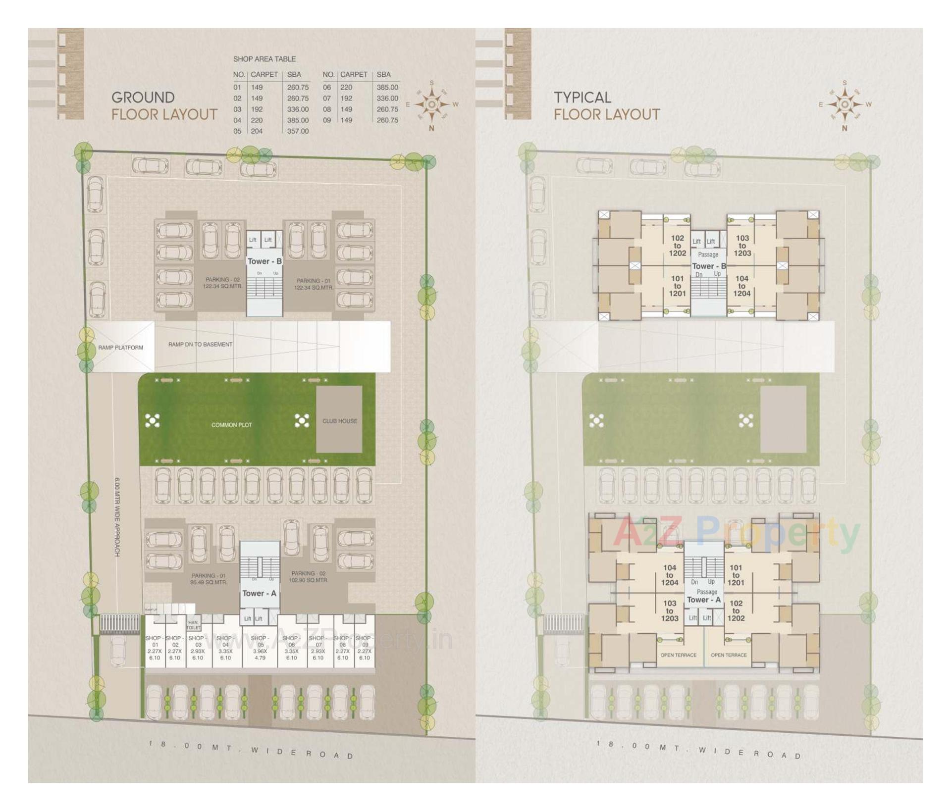 Layout of real estate project Arika located at Bhayali, Vadodara, Gujarat