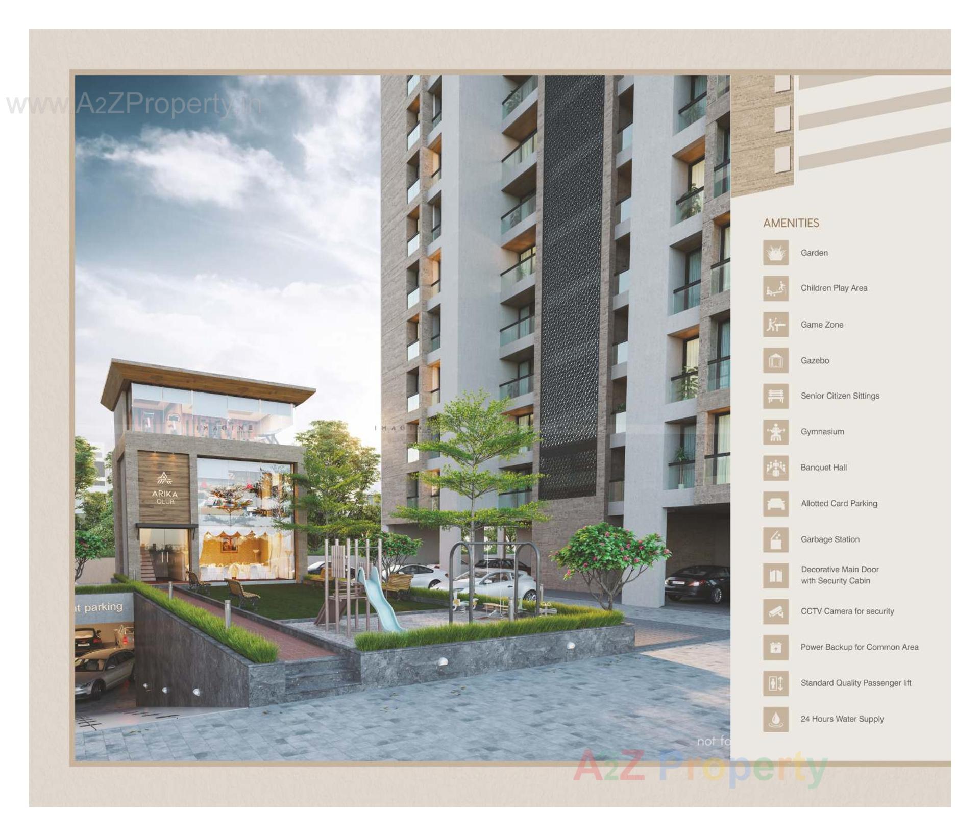 3D Elevation of real estate project Arika located at Bhayali, Vadodara, Gujarat