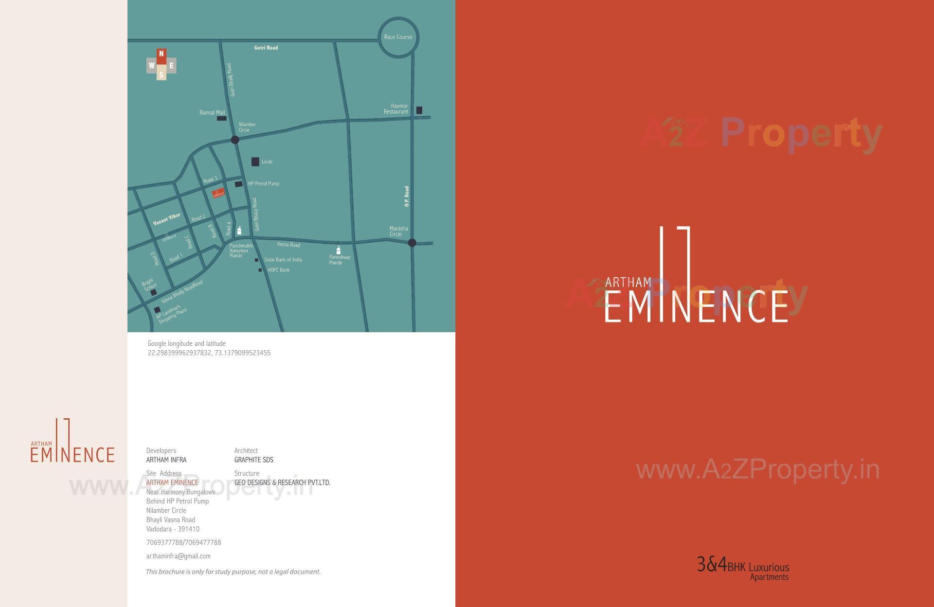  of real estate project Artham Eminence located at Bhayali, Vadodara, Gujarat