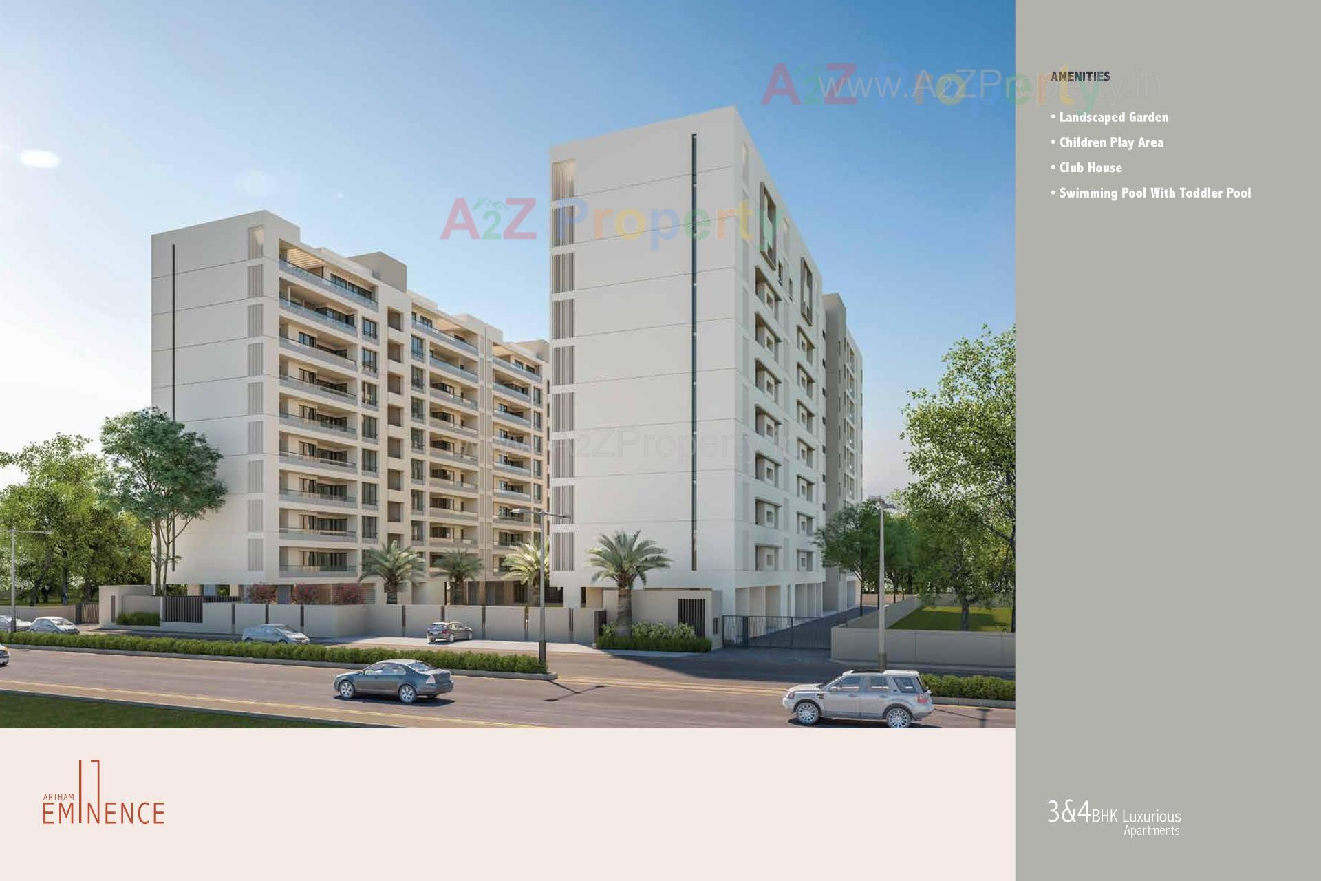 3D Elevation of real estate project Artham Eminence located at Bhayali, Vadodara, Gujarat