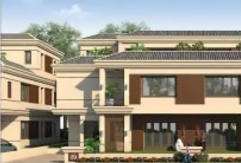 3D Elevation of real estate project Aryahi Villas located at Khanpur, Vadodara, Gujarat