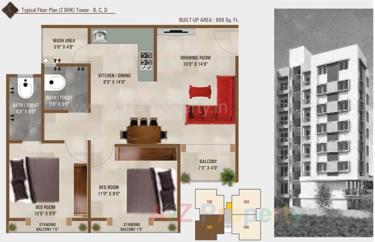 Layout of real estate project As Safa Shops   Flats located at Tandalaja, Vadodara, Gujarat
